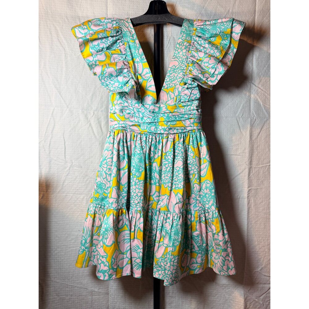 NWT Hutch Flutter Sleeve Raffia Dress with Pockets size S - Picture 2 of 11